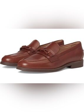 New-Cole Haan Stassi Bow Brown Women's Leather Loafers Model #W33048 Size 9 B